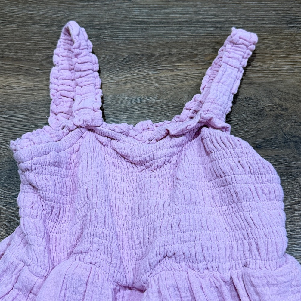 Hello Franki Smocked Pink Ruffled Kids Dress - Picture 4 of 7